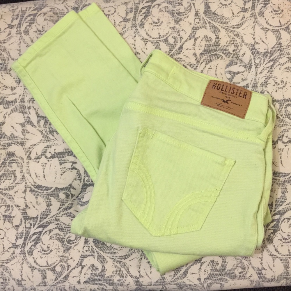 Neon Yellow Hollister Jeans